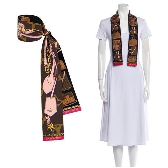 Louis Vuitton Tribute To Silk Bandeau Excellent Condition One Size Authentic - Picture 12 of 12